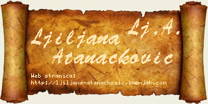 Ljiljana Atanacković vizit kartica
